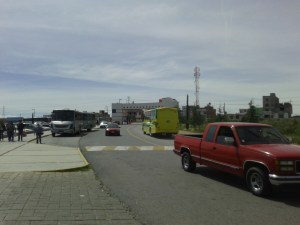 Bushaltestelle auf dem Unigelände